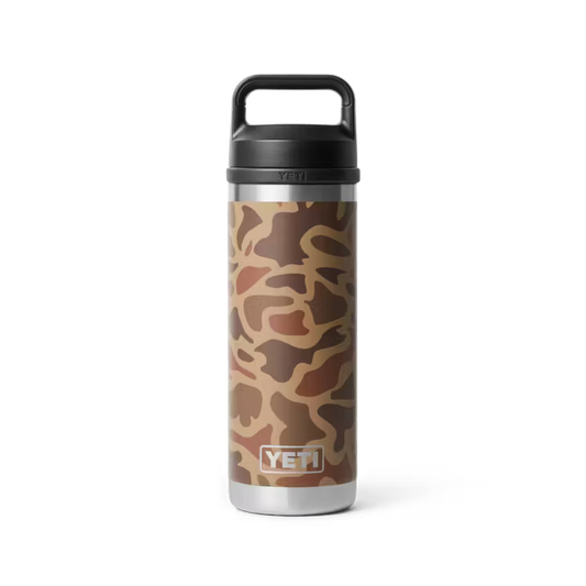 YETI RAMBLER 18 OZ BOTTLE CHUG CAP WETLANDS CAMO | Yeti Market