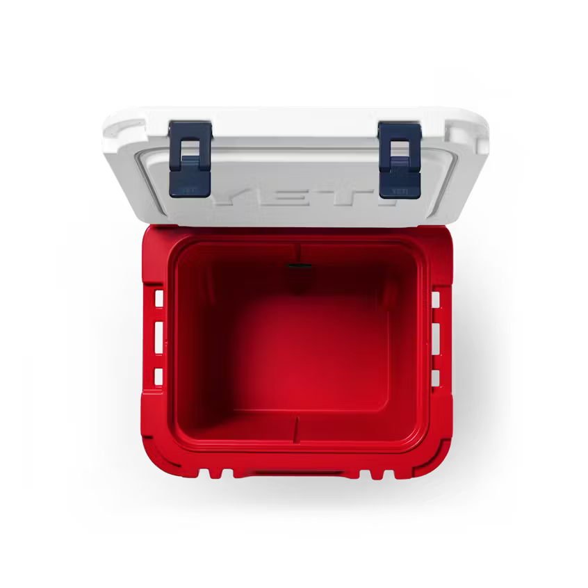HIELERA RIGIDA YETI ROADIE 48 WHEELED COOLER RESCUE RED/WHITE/NAVY | Yeti Market