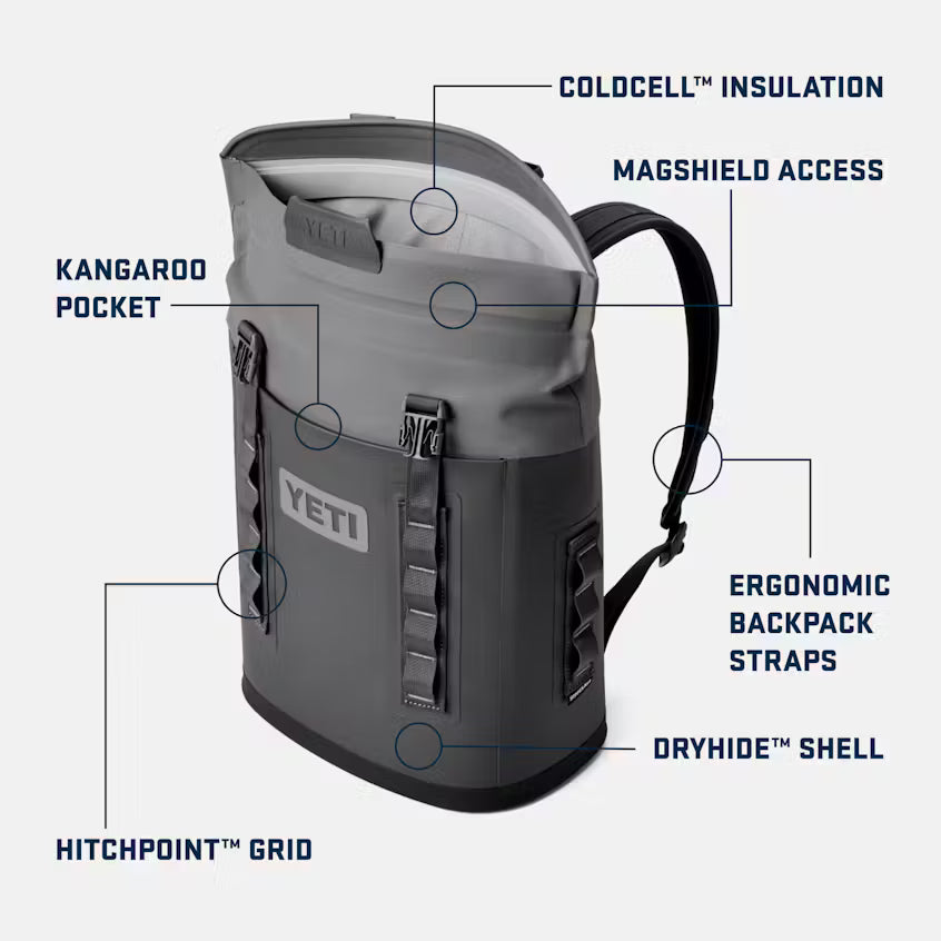 HOPPER® M12 SOFT BACKPACK COOLER CHARCOAL