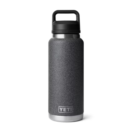 RAMBLER® BOTTLE 36 OZ CHUG CAP BLACK STONE | Yeti Market