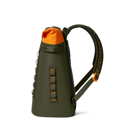 HIELERA SUAVE YETI HOPPER M20 SOFT BACKPACK COOLER OLIVE/KING CRAB ORANGE | Yeti Market