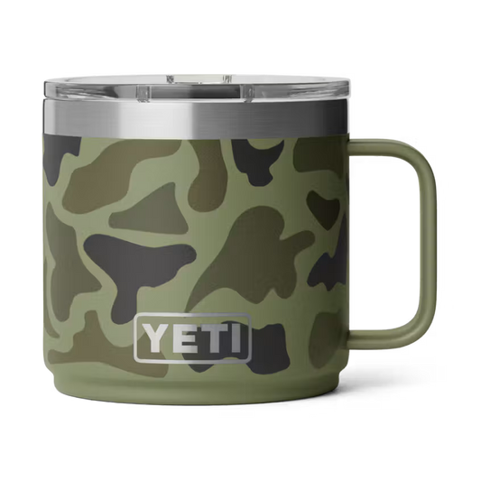YETI Rambler 14 oz Taza Térmica con Asa y Tapa MagSlider Olive Camo | Yeti Market