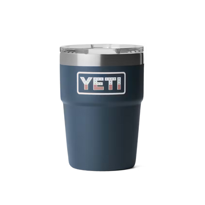 YETI RAMBLER 16 OZ STACKABLE CUP NAVY BADGE | Yeti Market
