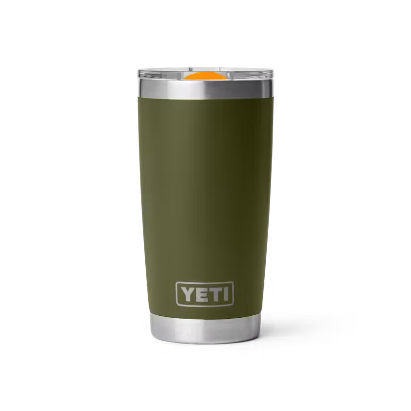 YETI RAMBLER 20 OZ TUMBLER OLIVE/KING CRAB ORANGE | Yeti Market