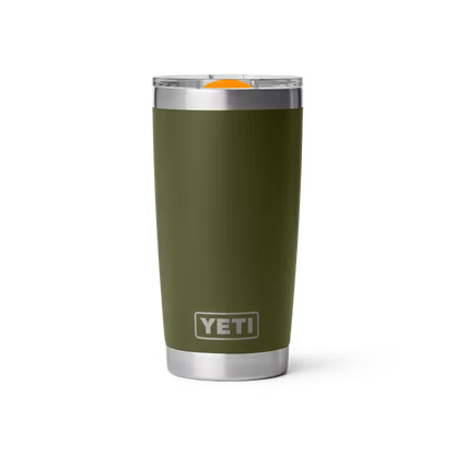 YETI RAMBLER 20 OZ TUMBLER OLIVE/KING CRAB ORANGE | Yeti Market
