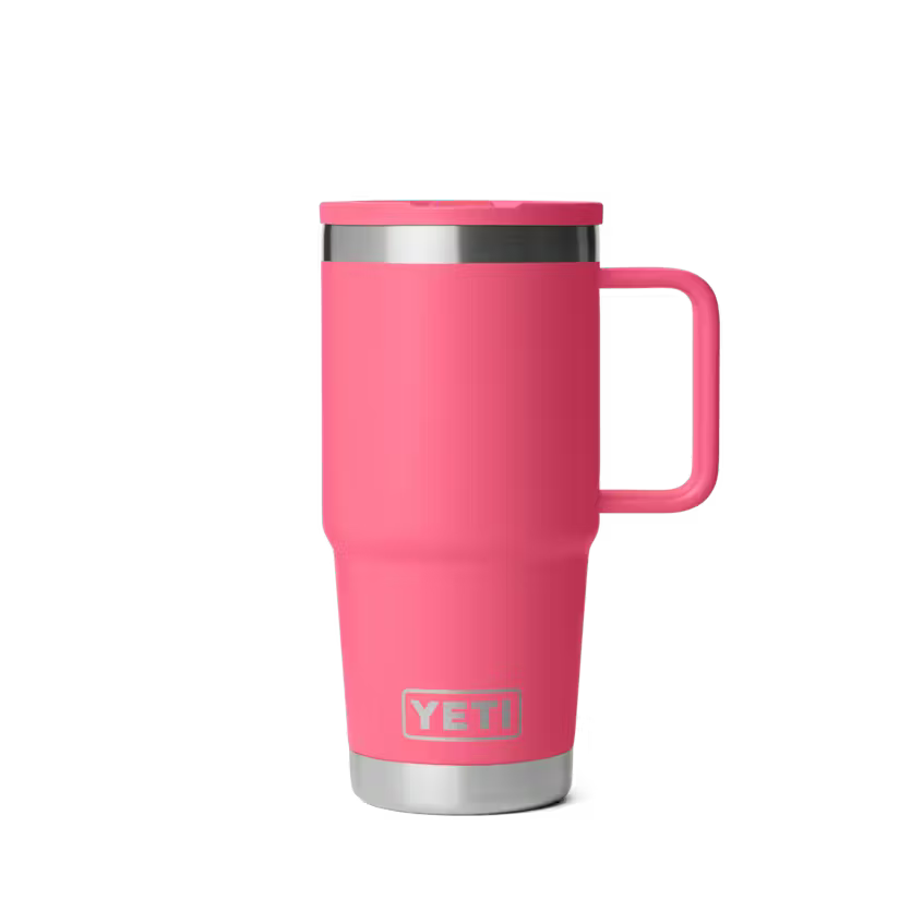 YETI 20 OZ TRAVEL MUG STRAW TROPICAL PINK | Yeti Market