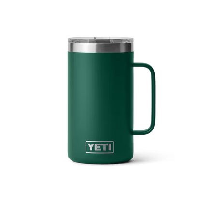 YETI RAMBLER TAZA 24 OZ MUG BLACK FOREST GREEN | Yeti Market