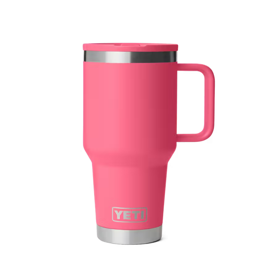 YETI 30 OZ TRAVEL MUG STRAW TROPICAL PINK | Yeti Market