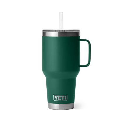 YETI Rambler Mug 35 oz Taza Térmica con Popote Black Forest Green | Yeti Market