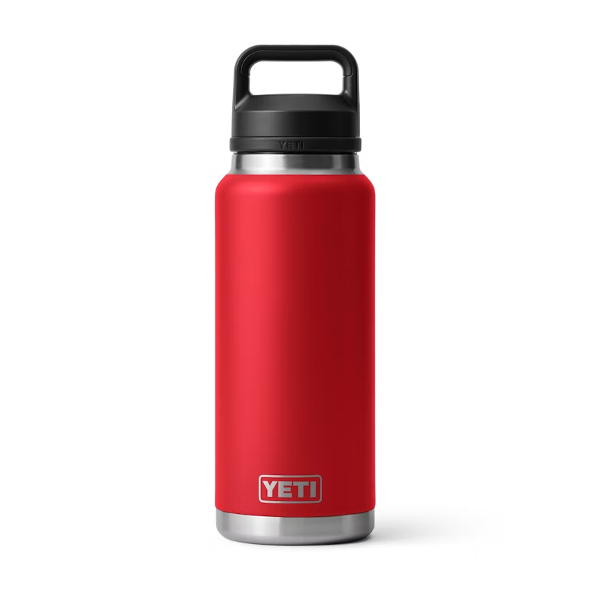 YETI Rambler 36 oz Botella Térmica con Tapa Chug Rescue Red | Yeti Market