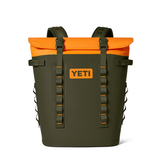 HIELERA SUAVE YETI HOPPER M20 SOFT BACKPACK COOLER OLIVE/KING CRAB ORANGE | Yeti Market