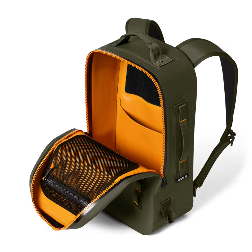 YETI MOCHILA PANGA 28L WATERPROOF - OLIVE/KING CRAB ORANGE