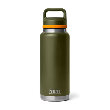 YETI RAMBLER BOTTLE 36 OZ CHUG CAP OLIVE/KING CRAB ORANGE | Yeti Market