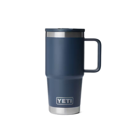 YETI 20 OZ TRAVEL MUG STRAW NAVY | Yeti Market