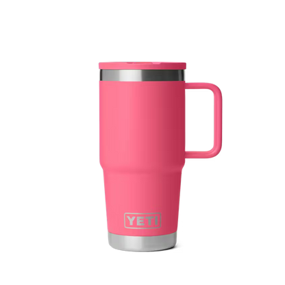 YETI 20 OZ TRAVEL MUG STRAW TROPICAL PINK | Yeti Market