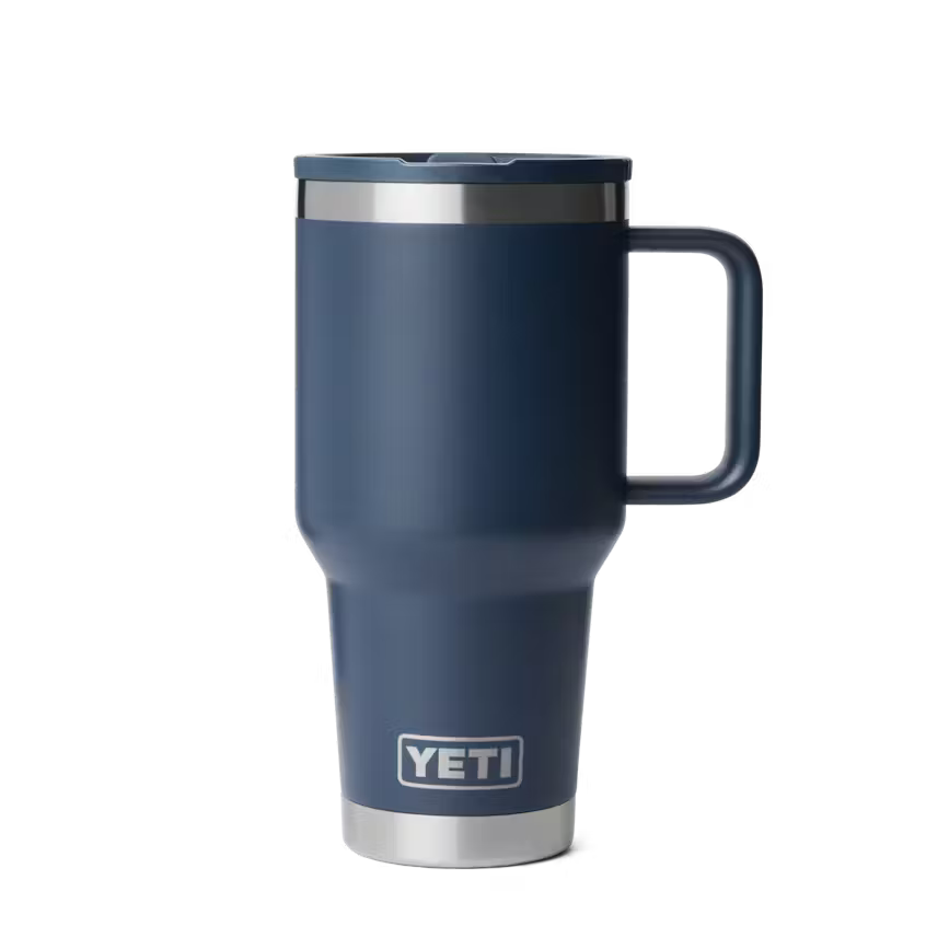YETI 30 OZ TRAVEL MUG STRAW NAVY | Yeti Market