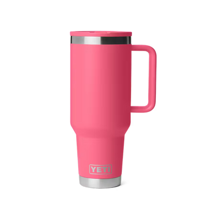 YETI 40 OZ TRAVEL MUG STRAW TROPICAL PINK | Yeti Market