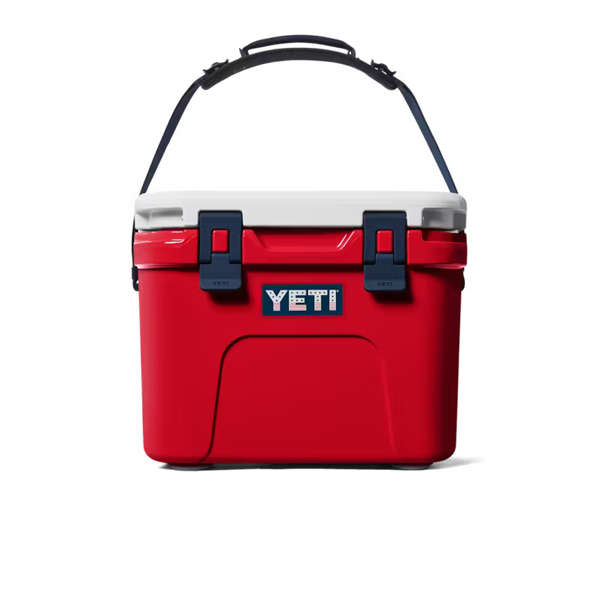 HIELERA RIGIDA YETI ROADIE 15 HARD COOLER RESCUE RED/WHITE/NAVY | Yeti Market