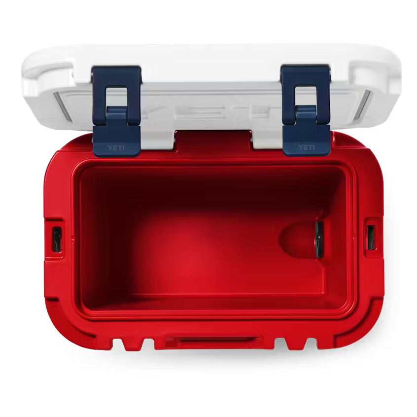 HIELERA RIGIDA YETI ROADIE 15 HARD COOLER RESCUE RED/WHITE/NAVY | Yeti Market