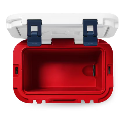HIELERA RIGIDA YETI ROADIE 15 HARD COOLER RESCUE RED/WHITE/NAVY | Yeti Market
