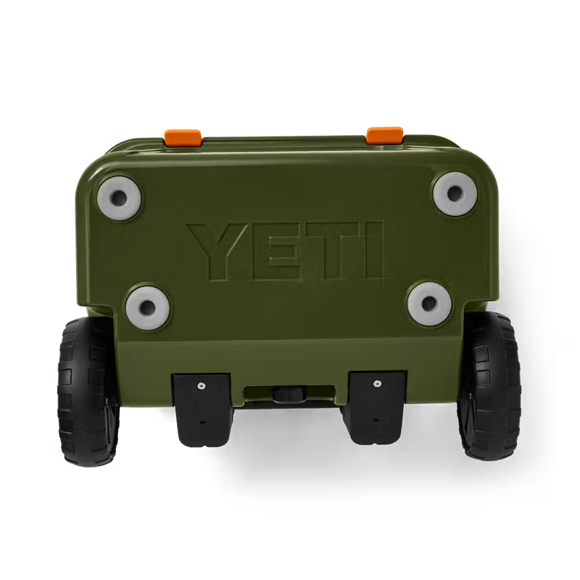YETI RIGIDA ROADIE 32 WHEELED COOLER OLIVE/KING CRAB ORANGE | Yeti Market