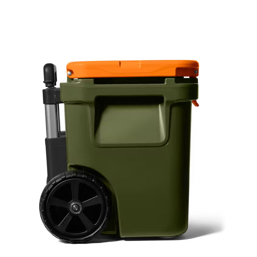 YETI RIGIDA ROADIE 32 WHEELED COOLER OLIVE/KING CRAB ORANGE | Yeti Market