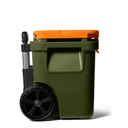 YETI RIGIDA ROADIE 32 WHEELED COOLER OLIVE/KING CRAB ORANGE | Yeti Market