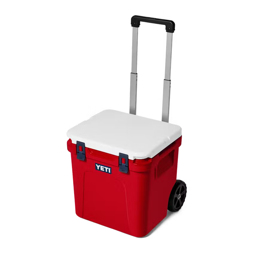 HIELERA RIGIDA YETI ROADIE 48 WHEELED COOLER - RESCUE RED/WHITE/NAVY
