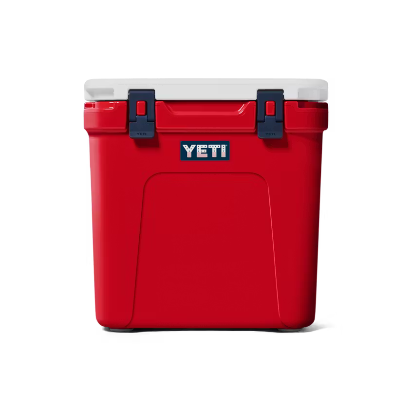 HIELERA RIGIDA YETI ROADIE 48 WHEELED COOLER - RESCUE RED/WHITE/NAVY