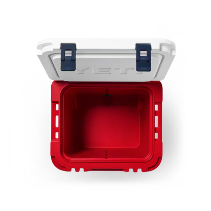 HIELERA RIGIDA YETI ROADIE 48 WHEELED COOLER RESCUE RED/WHITE/NAVY | Yeti Market