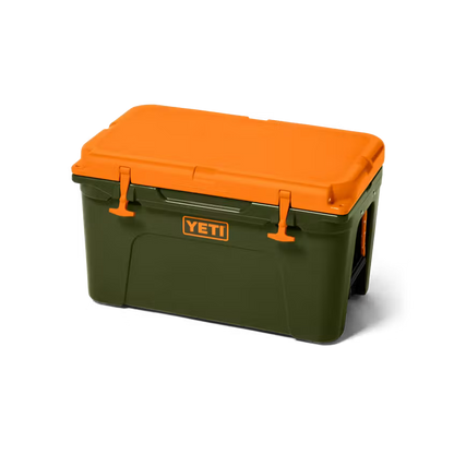 HIELERA YETI RIGIDA TUNDRA 45 OLIVE/KING CRAB ORANGE | Yeti Market
