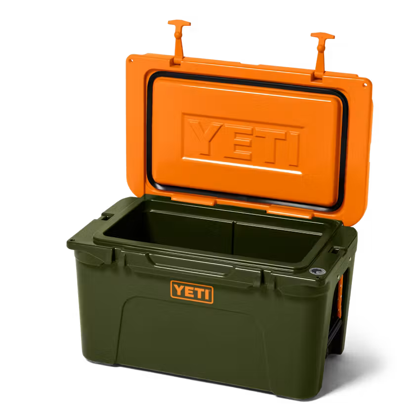 HIELERA YETI RIGIDA TUNDRA 45 OLIVE/KING CRAB ORANGE | Yeti Market