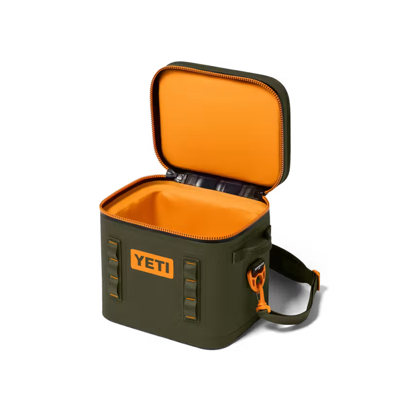 HIELERA YETI HOPPER FLIP 12 SOFT COOLER OLIVE/KING CRAB ORANGE | Yeti Market