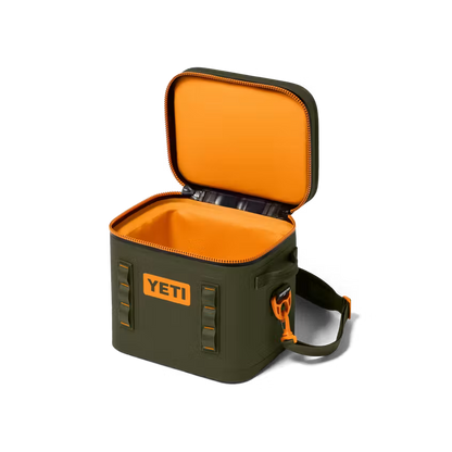 HIELERA YETI HOPPER FLIP 12 SOFT COOLER OLIVE/KING CRAB ORANGE | Yeti Market