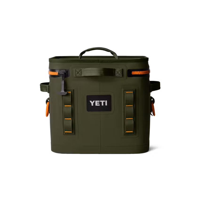 HIELERA SUAVE YETI HOPPER FLIP 12 SOFT COOLER OLIVE/KING CRAB ORANGE | Yeti Market