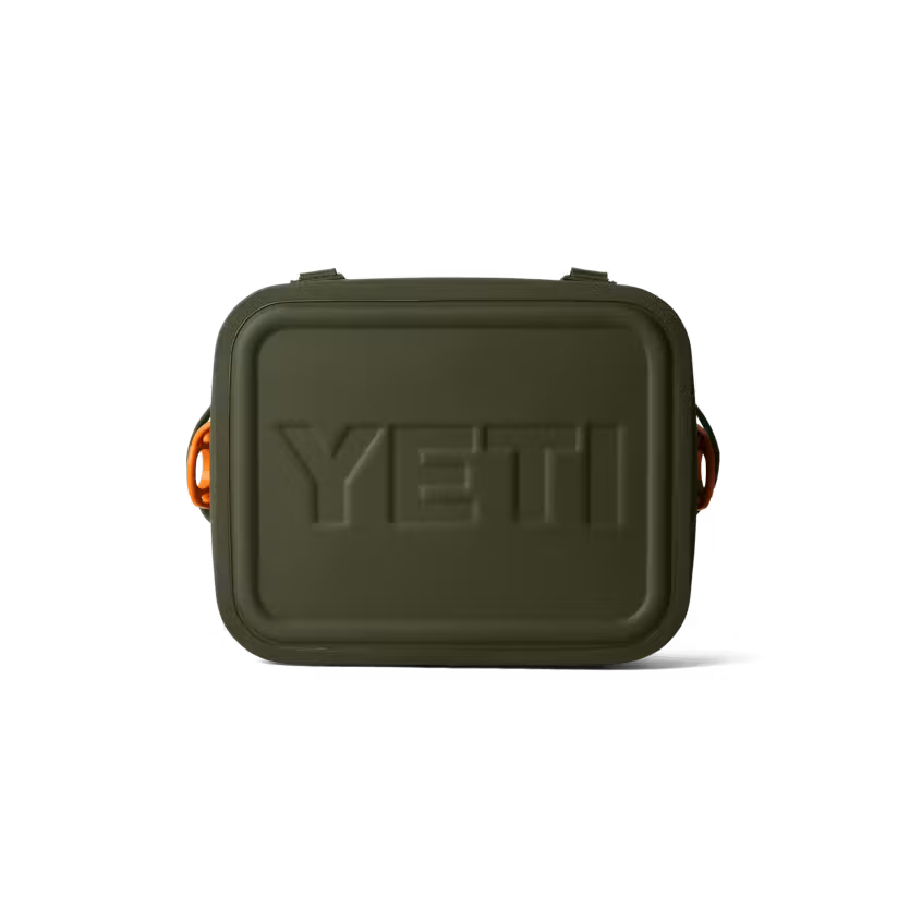 HIELERA SUAVE YETI HOPPER FLIP 12 SOFT COOLER - OLIVE/KING CRAB ORANGE