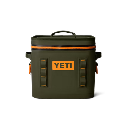 HIELERA SUAVE YETI HOPPER FLIP 12 SOFT COOLER OLIVE/KING CRAB ORANGE | Yeti Market