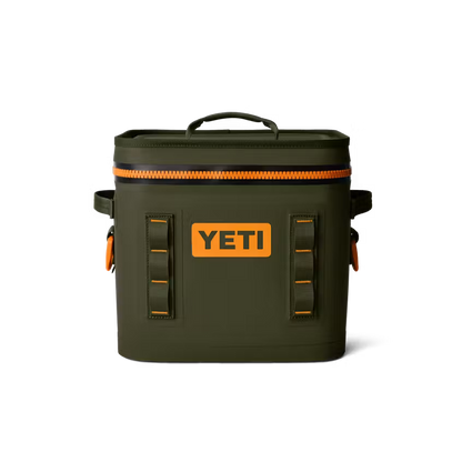 HIELERA YETI HOPPER FLIP 12 SOFT COOLER OLIVE/KING CRAB ORANGE | Yeti Market