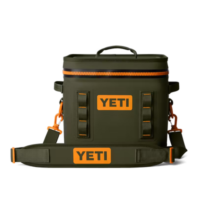 HIELERA YETI HOPPER FLIP 12 SOFT COOLER OLIVE/KING CRAB ORANGE | Yeti Market