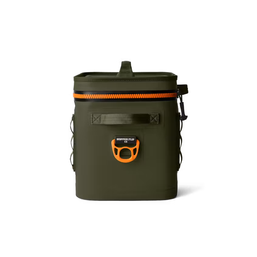 HIELERA SUAVE YETI HOPPER FLIP 12 SOFT COOLER OLIVE/KING CRAB ORANGE | Yeti Market