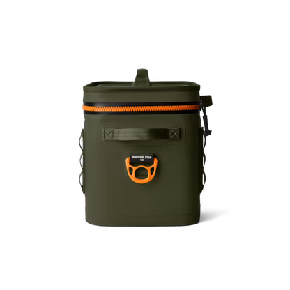 HIELERA SUAVE YETI HOPPER FLIP 12 SOFT COOLER OLIVE/KING CRAB ORANGE | Yeti Market