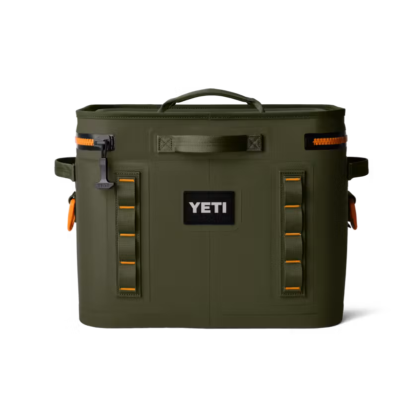 HIELERA YETI HOPPER FLIP 18 SOFT COOLER - OLIVE/KING CRAB ORANGE