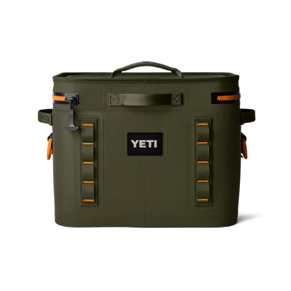 HIELERA YETI HOPPER FLIP 18 SOFT COOLER OLIVE/KING CRAB ORANGE | Yeti Market