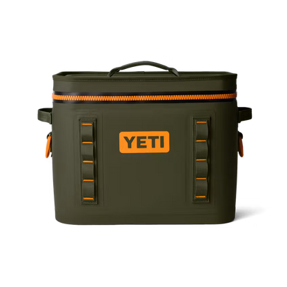 HIELERA YETI HOPPER FLIP 18 SOFT COOLER OLIVE/KING CRAB ORANGE | Yeti Market