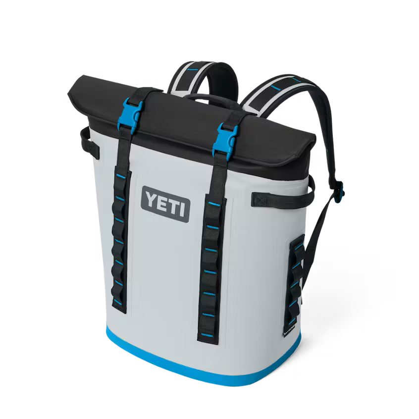 HIELERA SUAVE YETI HOPPER M20 SOFT BACKPACK COOLER - FOG GRAY/BLUE