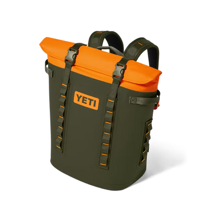 HIELERA SUAVE YETI HOPPER M20 SOFT BACKPACK COOLER OLIVE/KING CRAB ORANGE | Yeti Market