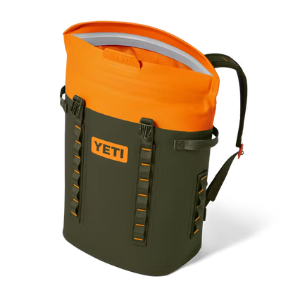 HIELERA SUAVE YETI HOPPER M20 SOFT BACKPACK COOLER OLIVE/KING CRAB ORANGE | Yeti Market