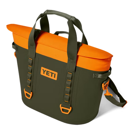HIELERA SUAVE YETI HOPPER M30 SOFT BACKPACK COOLER OLIVE/KING CRAB ORANGE | Yeti Marke