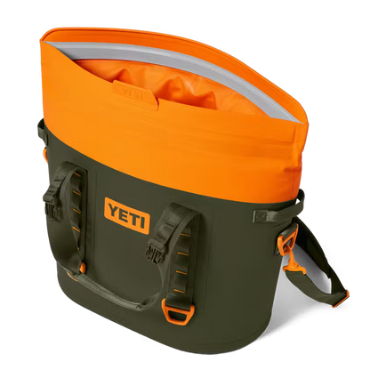 HIELERA SUAVE YETI HOPPER M30 SOFT BACKPACK COOLER OLIVE/KING CRAB ORANGE | Yeti Marke