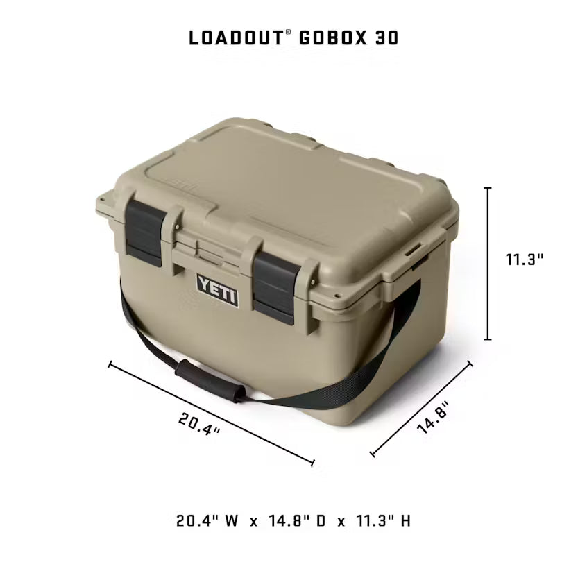 YETI LOADOUT GOBOX 30 GEAR CASE - WETLANDS BROWN